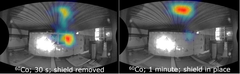 Co-60 with and without shield